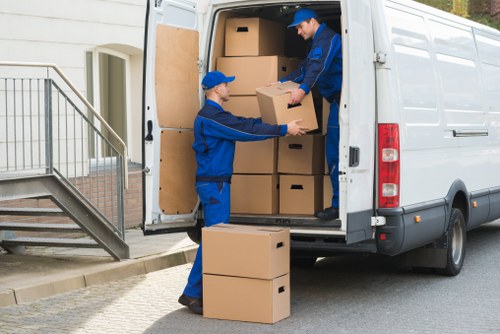 Professional Belgravia removals service managing furniture loading near elegant townhouses