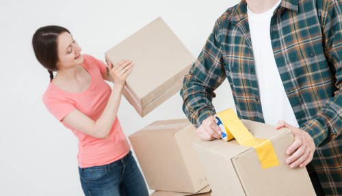 Careful handling of items in a Belgravia townhouse move