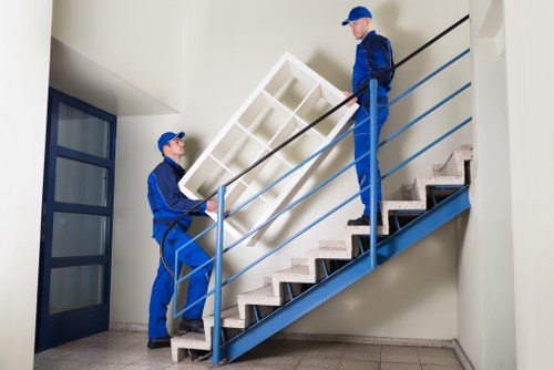 Professional removals team planning a move in Belgravia street area