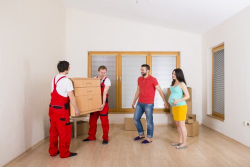 Local commercial movers handling an office relocation near Belgravia