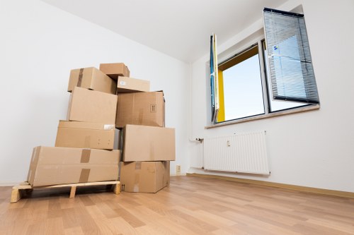 Professional furniture collection van ready for a Belgravia property