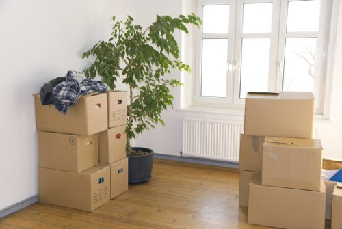 Professional moving truck assisting with Belgravia property access