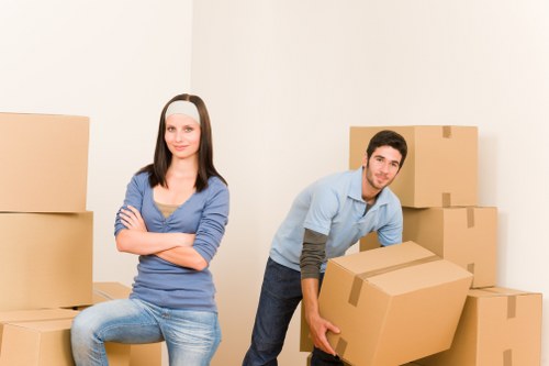 Customer reviewing terms before booking a removal service