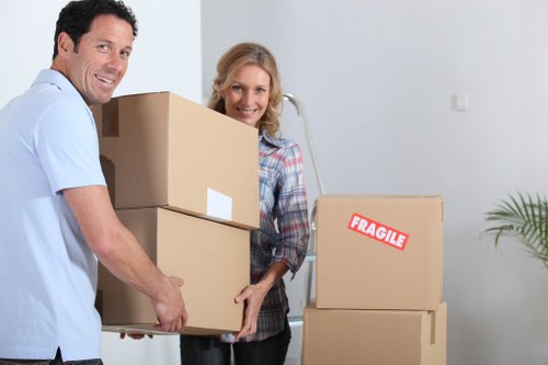 Team collecting bulky furniture from a central London flat in Belgravia
